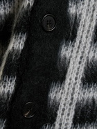 MARNI - Check Brushed Mohair Blend Knit Cardigan