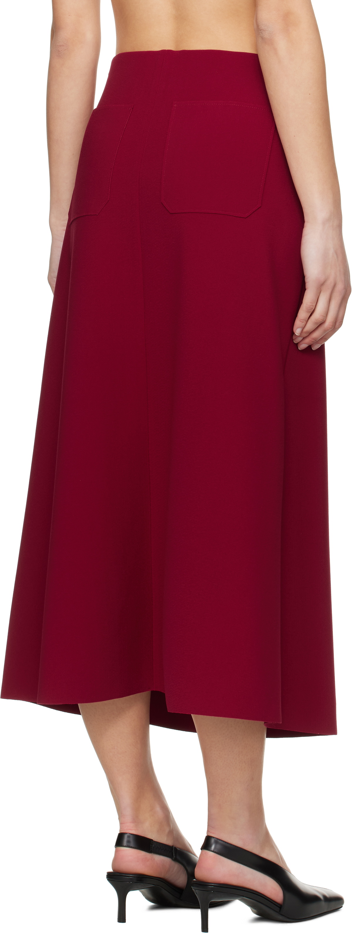 Birrot Red Lay2 A Midi Skirt