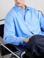 A.PRESSE - Cotton-Poplin Shirt - Blue
