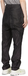 Blackmerle Black Shiny Patchwork Trousers