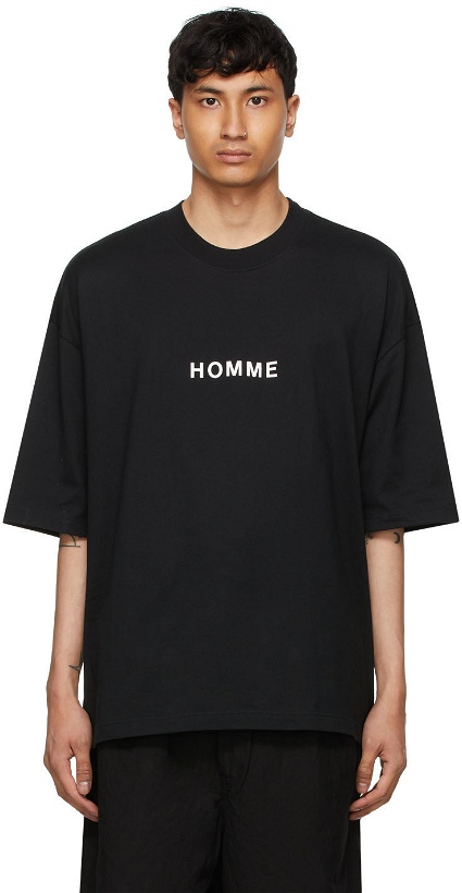 Photo: Comme des Garçons Homme Black Logo T-Shirt