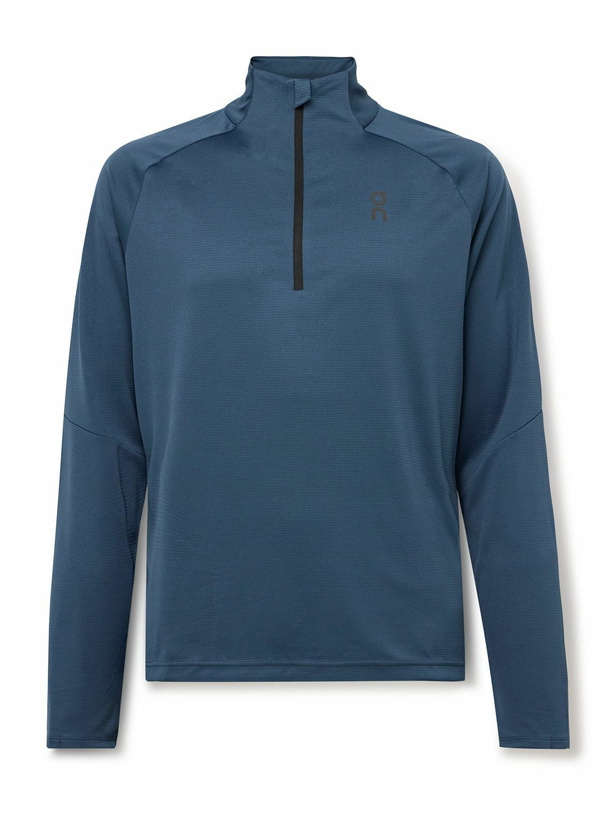 Photo: ON - Climate Recycled-Mesh and Ripstop Half-Zip Top - Blue
