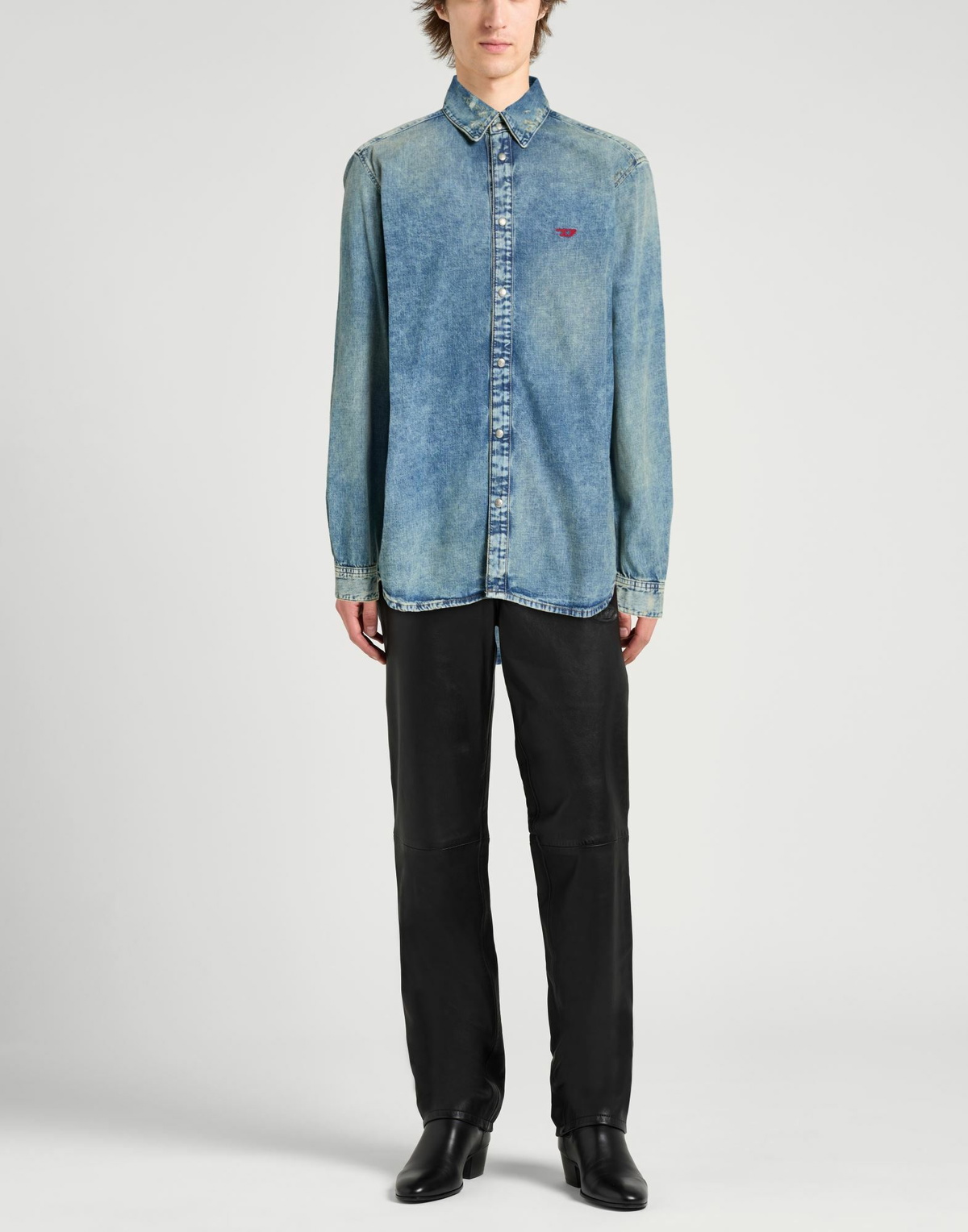 Diesel Mens Denim shirt in Blue