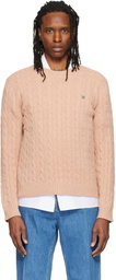 Valentino Pink Cable-Knit Wool Sweater