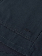 A.P.C. - Kerlouan Logo-Embroidered Cotton-Twill Overshirt - Blue