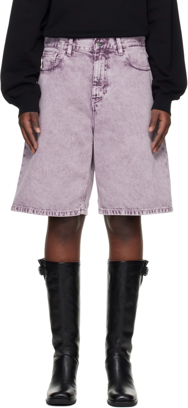Photo: Carhartt Work In Progress Purple Brandon Denim Shorts