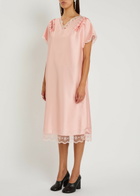 Simone Rocha Lace-trim Satin Midi Dress Light Pink