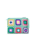 MC2 Saint Barth Parisienne Water Green Crochet Pouch Bag With Saint Barth Embroidery