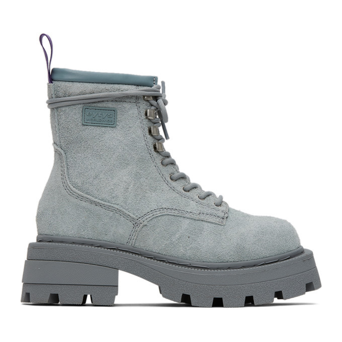 Eytys Blue Suede Michigan Boots Eytys