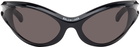 Balenciaga Black Dynamo Round Sunglasses