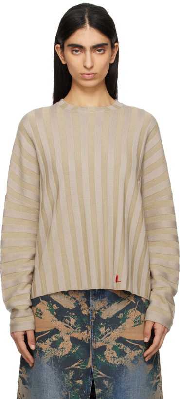 Photo: Eckhaus Latta Beige Keyboard Sweater