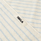 Tekla Fabrics Organic Terry Hand Towel in Baby Blue Stripes