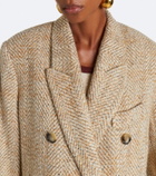 Marant Etoile Pilda herringbone double-breasted coat