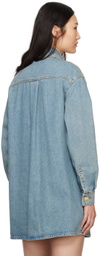 Moschino Blue Teddy Bear Denim Shirt