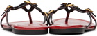 Marc Jacobs Red 'The Leather Kiki' Sandals