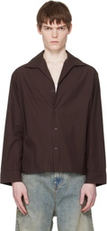 Entire Studios Brown LS Pajama Shirt