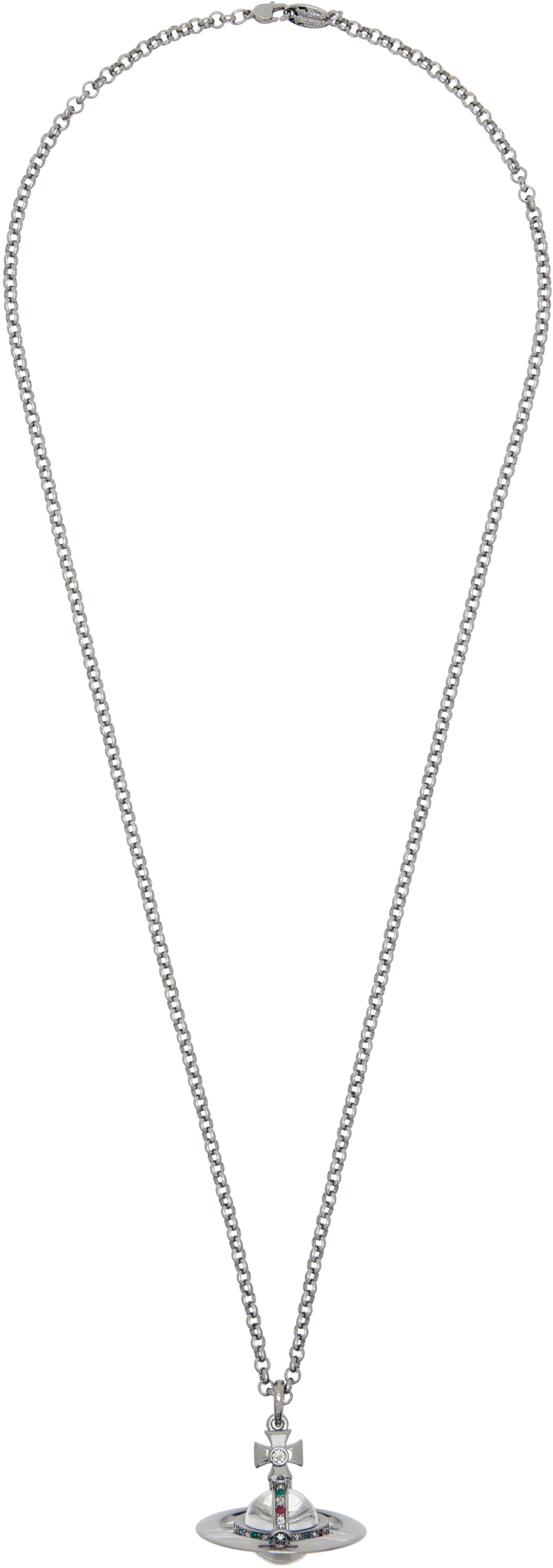 Vivienne Westwood Gunmetal New Small Orb Pendant Necklace