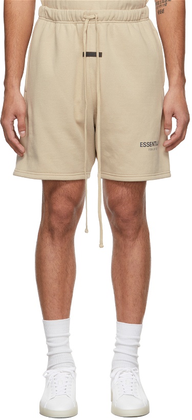 Photo: Essentials SSENSE Exclusive Beige Fleece Sweat Shorts