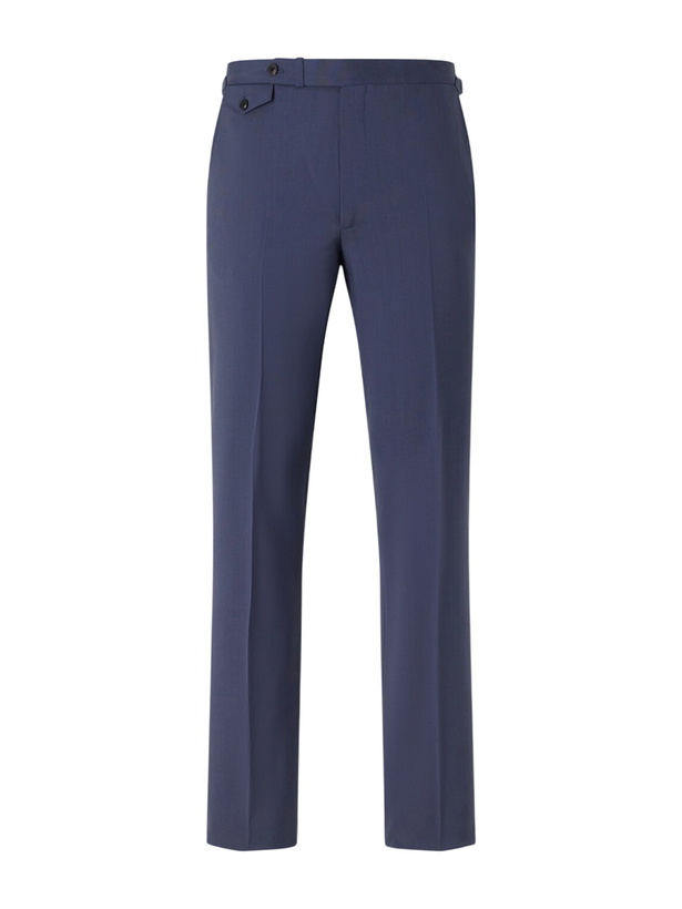 Photo: J. Mueser - Waverly Straight-Leg Wool Twill Suit Trousers - Blue