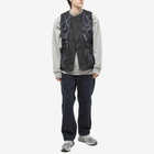 Norbit by Hiroshi Nozawa Men's Horn Tree Print Wool Boa Vest in Navy