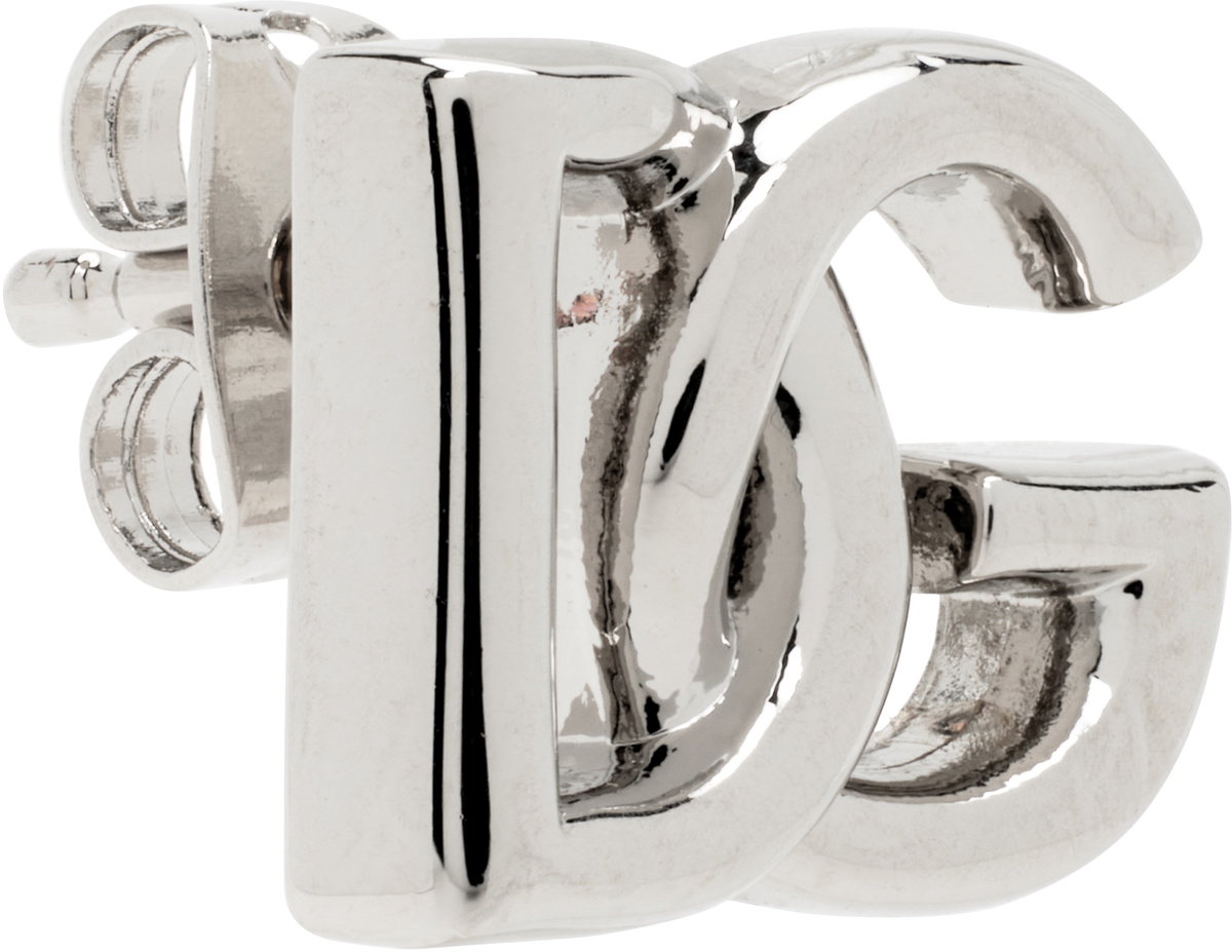 Dolce&Gabbana Silver 'DG' Logo Single Earring