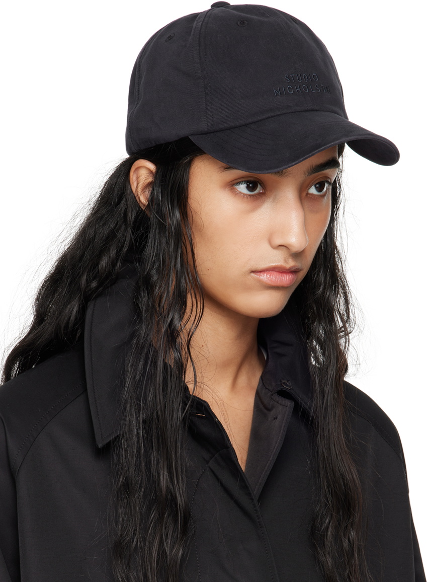 ◆STUDIO NICHOLSON◆ Logo Ball Cap Dark Navy CAPSNM1168DKTNA Logo Cap in Darkest Navy | Baseball Cap | Studio Nicholson