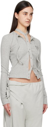 Ottolinger Gray Double Closure Rib Cardigan