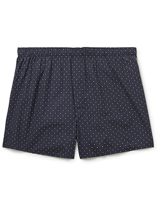 Photo: Sunspel - Printed Cotton Boxer Shorts - Blue