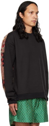 Karu Research Black Kantha Embroidery Sweatshirt