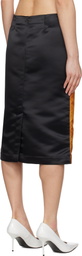 Ashley Williams Yellow & Black Printed Midi Skirt