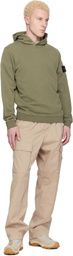 Stone Island Khaki 6100031 Malfilé Fleece Old Effect Hoodie