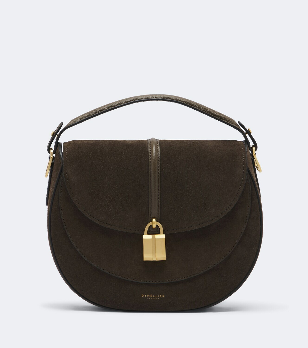 DeMellier Siena Saddle Small suede crossbody bag