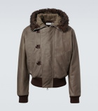 Our Legacy Compel shearling-trimmed leather jacket