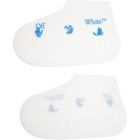 Off-White White and Blue Shoe Covers