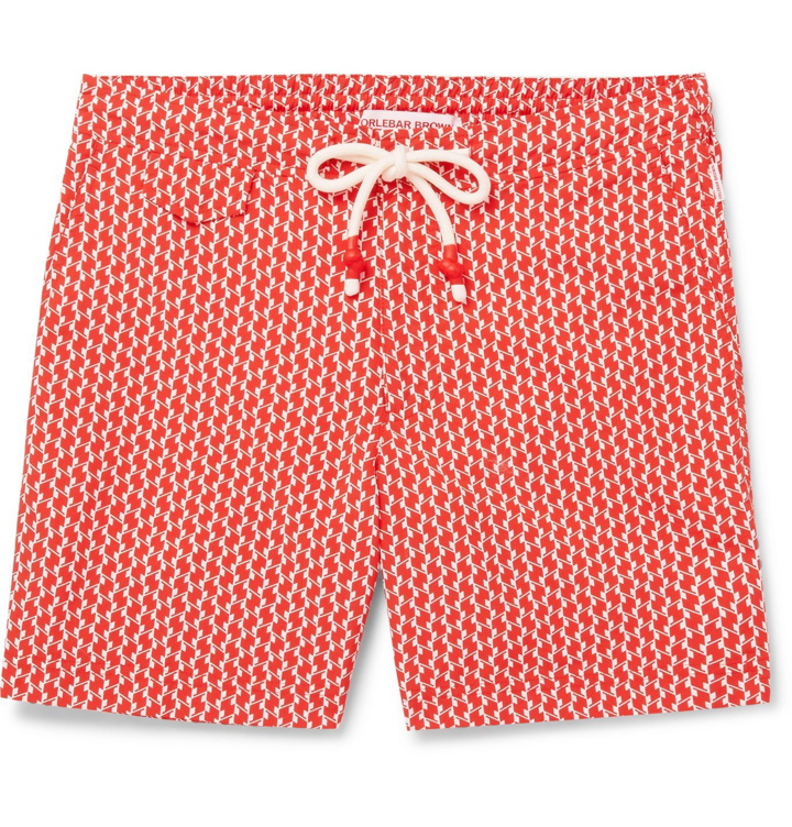 Photo: Orlebar Brown - Standard Mid-Length Printed Swim Shorts - Red