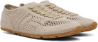 BALMAIN Beige Racer 45 Macramé Sneakers