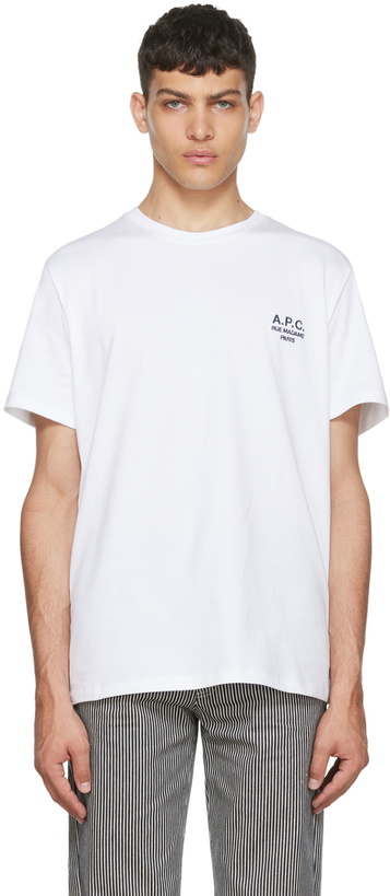 Photo: A.P.C. White Raymond T-Shirt