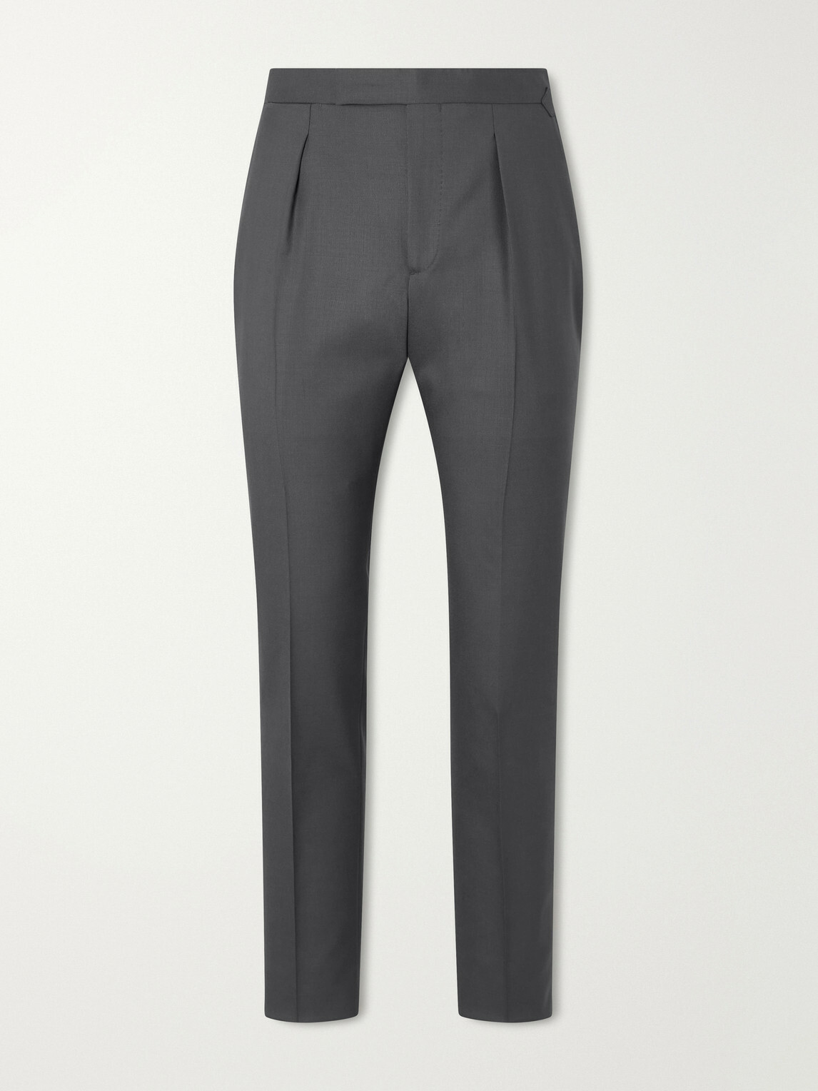 Thom Sweeney - Tapered Pleated Wool-Twill Suit Trousers - Gray
