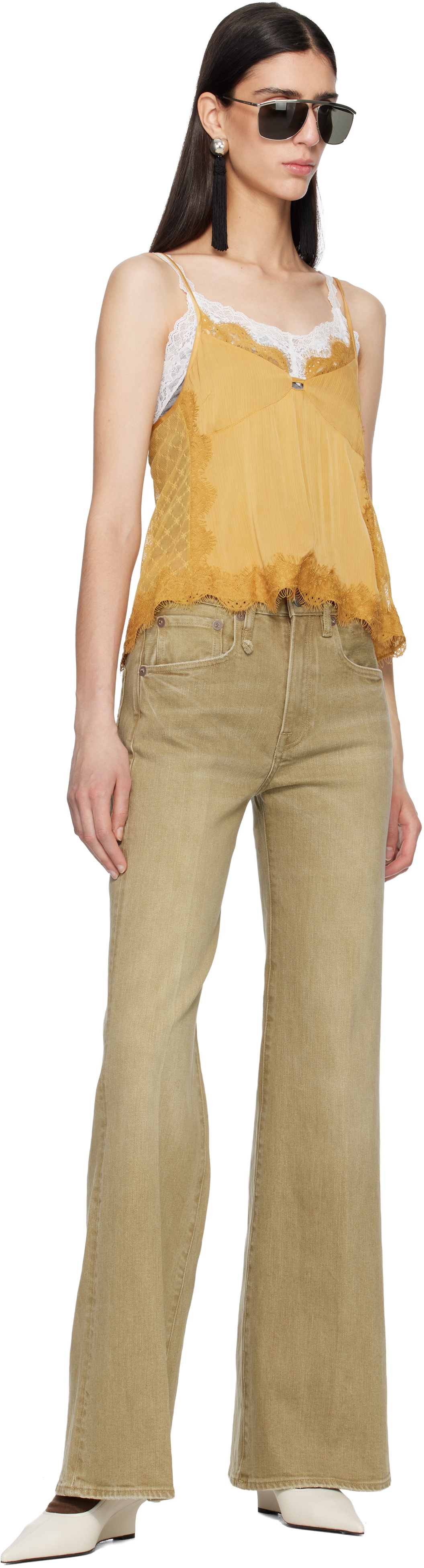 Balon R13 R13 Yellow Lace Trimmed Camisole R13