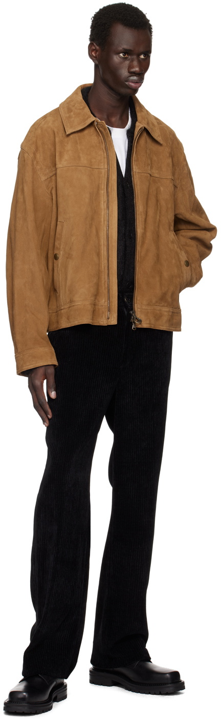 Solid Homme Tan Minimal Suede Jacket