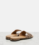 Jimmy Choo Dina snake-effect leather slides