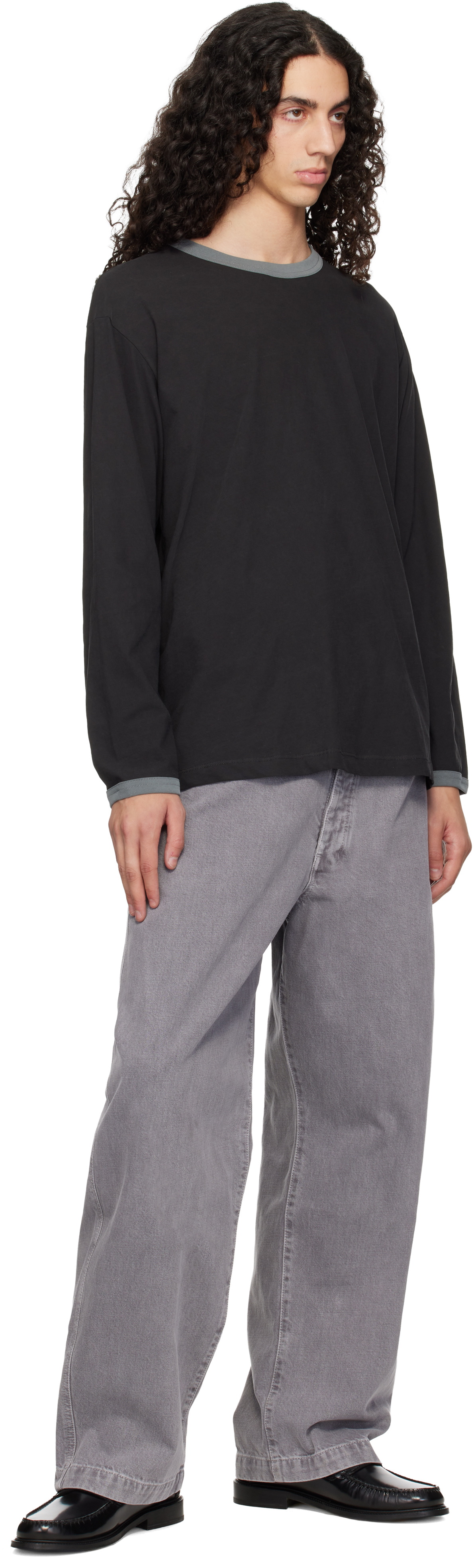 Lady White Co. Gray Two Tone L/S T-shirt
