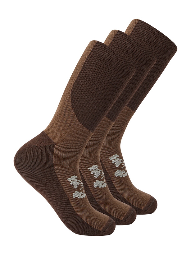 Photo: Portal - Lineage Three-Pack Cotton-Blend Socks - Brown