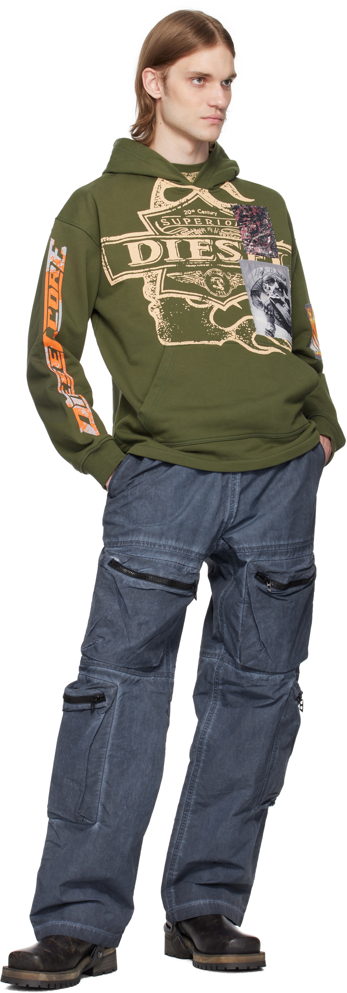 Diesel Green S-Baxt-Hood-R1 Hoodie Diesel