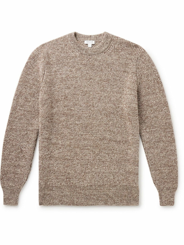 Photo: Sunspel - Ribbed Wool Sweater - Brown
