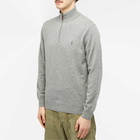 Polo Ralph Lauren Men's Lambswool Half Zip Knit in Fawn Grey Heather