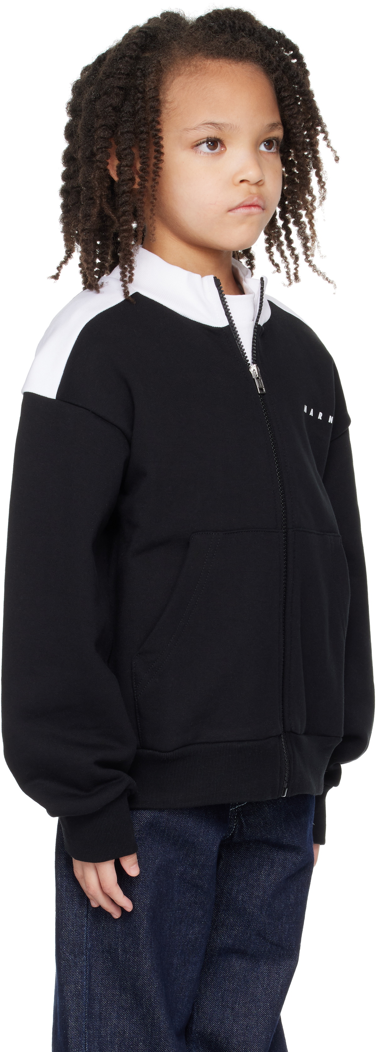 Marni Kids Black Logo Track Jacket