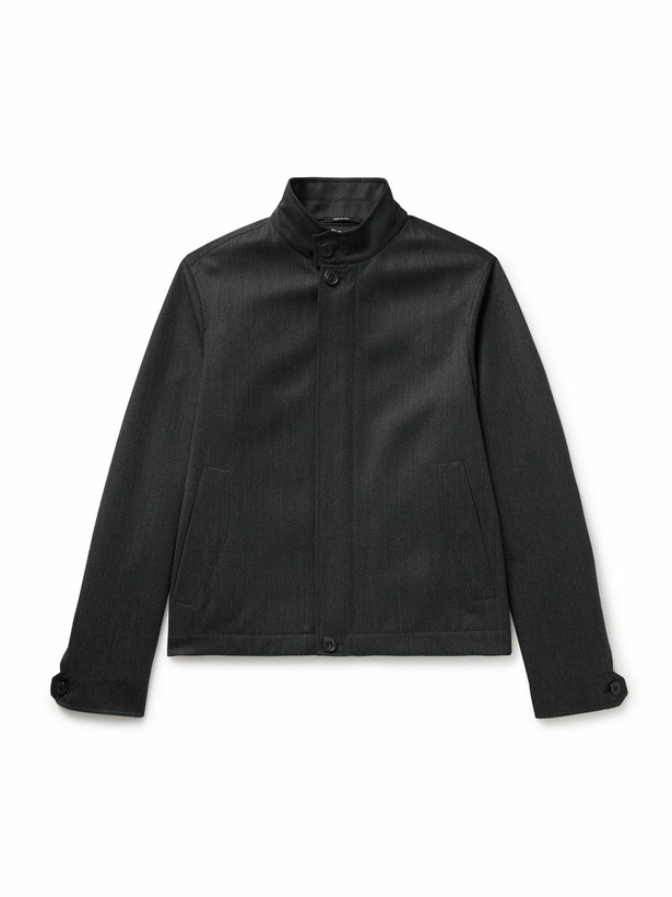 Photo: Zegna - Nubuck-Trimmed Virgin Wool-Twill Jacket - Gray