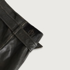 END. x Samsøe Samsøe Women's Sastiya Leather Skirt in Washed Black Olive