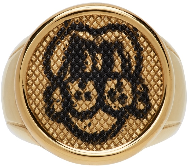 Photo: Givenchy Gold Chito Edition Dog Tag Ring